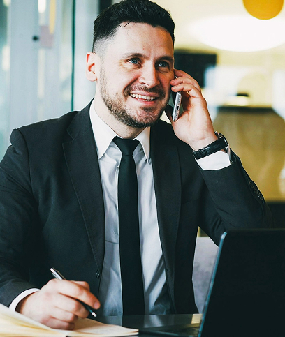 Brightline representative on a call