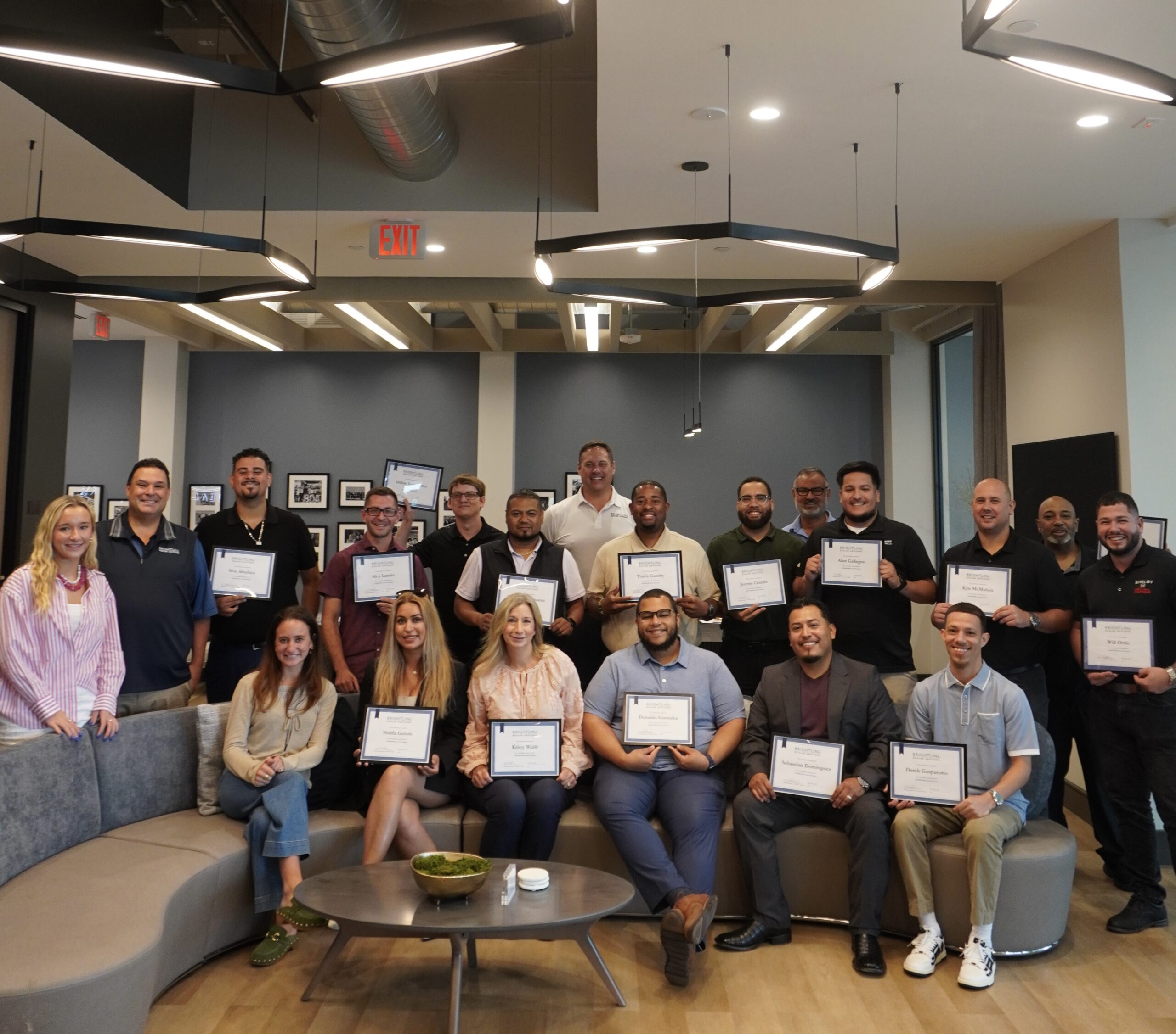 Dealership advisors in a meeting